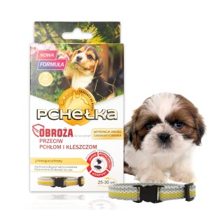 PCHEŁKA – Obroża przeciw pchłom i kleszczom dla psa (25-30 cm)