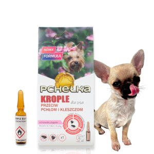 PCHEŁKA Krople przeciw kleszczom i pchłom dla psów <5kg 1ml