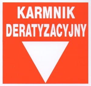 16x naklejka na ścianę karmnik na gryzonie haccp