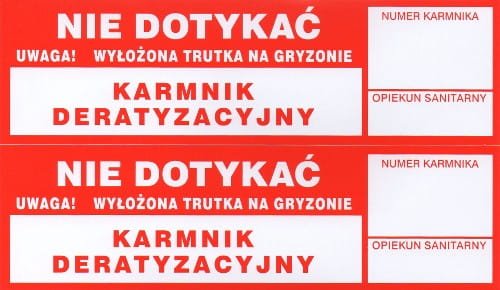 Naklejka na sciane i karmnik deratyzacyjny