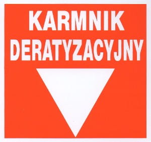 Naklejka na sciane i karmnik deratyzacyjny