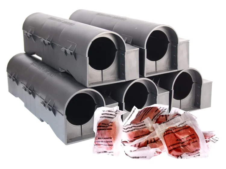 5 karmnikow deratyzacyjnych Tunel z trutka 200g