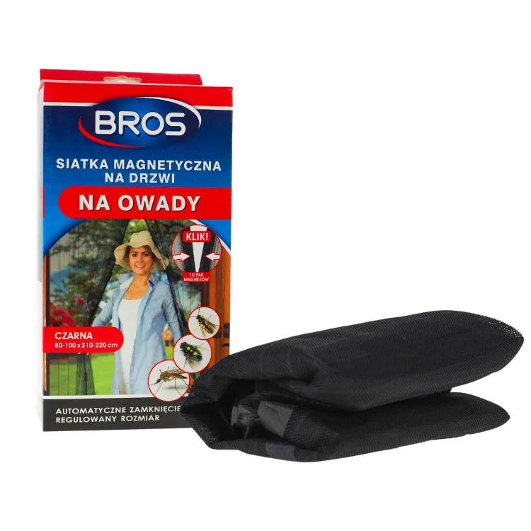 Bros moskitiera magnetyczna na drzwi klik 100x220 czarna