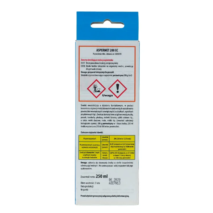 Aspermet na komary meszki środek emulsja 250ml
