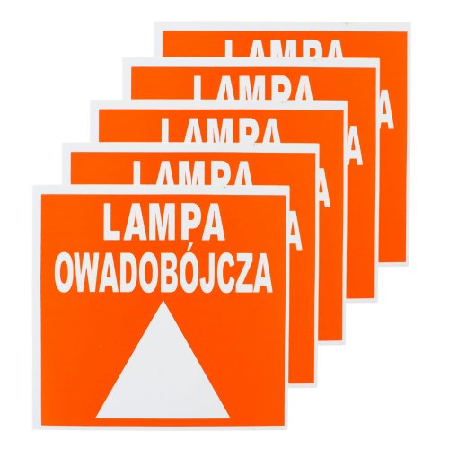 5x Naklejka na lampę na owady HACCP