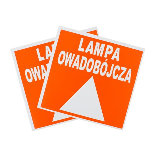 5x Naklejka na lampę na owady HACCP