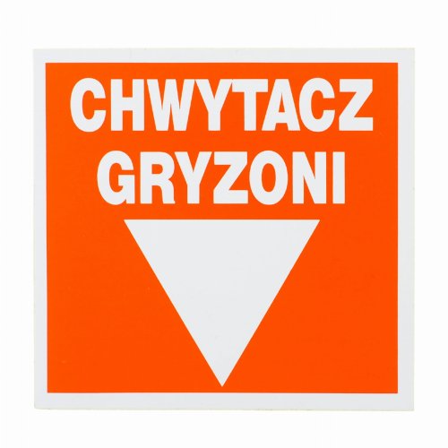 2x Naklejka ostrzegawcza na sciane Chwytacz