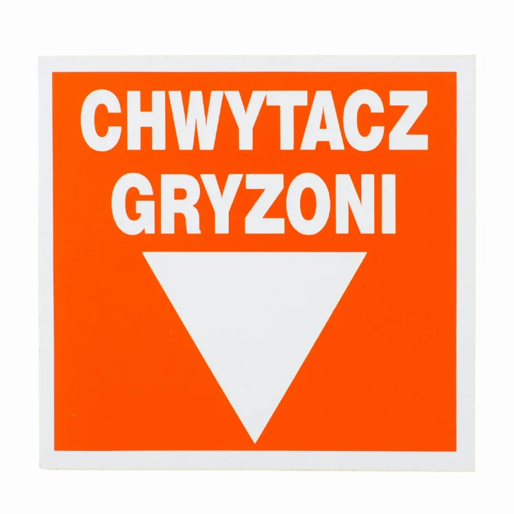 5x Naklejka ostrzegawcza na sciane CHWYTACZ