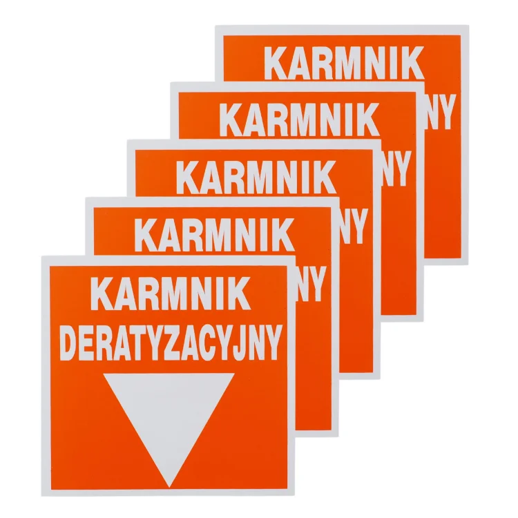 5x Naklejka na sciane KARMNIK DERATYZACYJNY