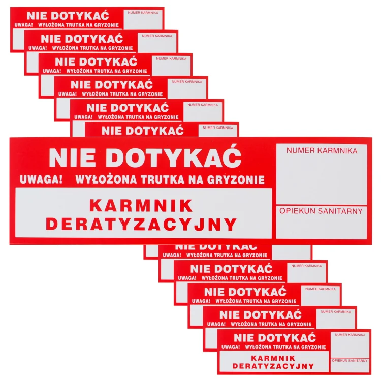 16x Naklejka na karmnik deratyzacyjny DDD