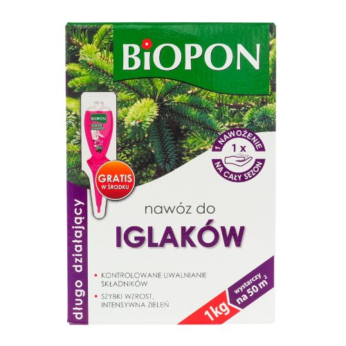 Biopon - Nawoz do iglakow dlugodzialajacy w granulkach 1kg
