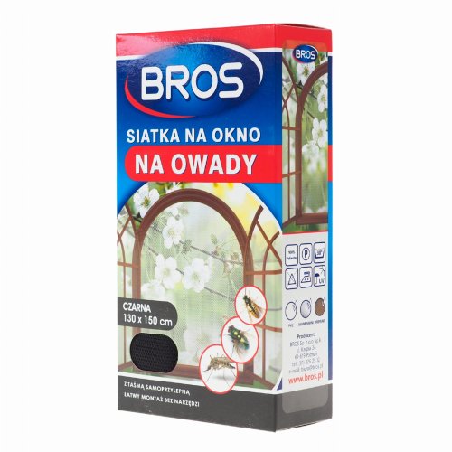 Moskitiera siatka na okno na muchy komary osy 130x150 czarna