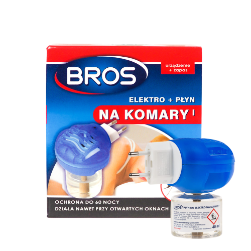 Elektrofumigator na komary 60 nocy + płyn zapasowy Bros