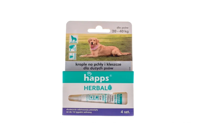Happs krople na pchly kleszcze dla psow psa do 20-40kg